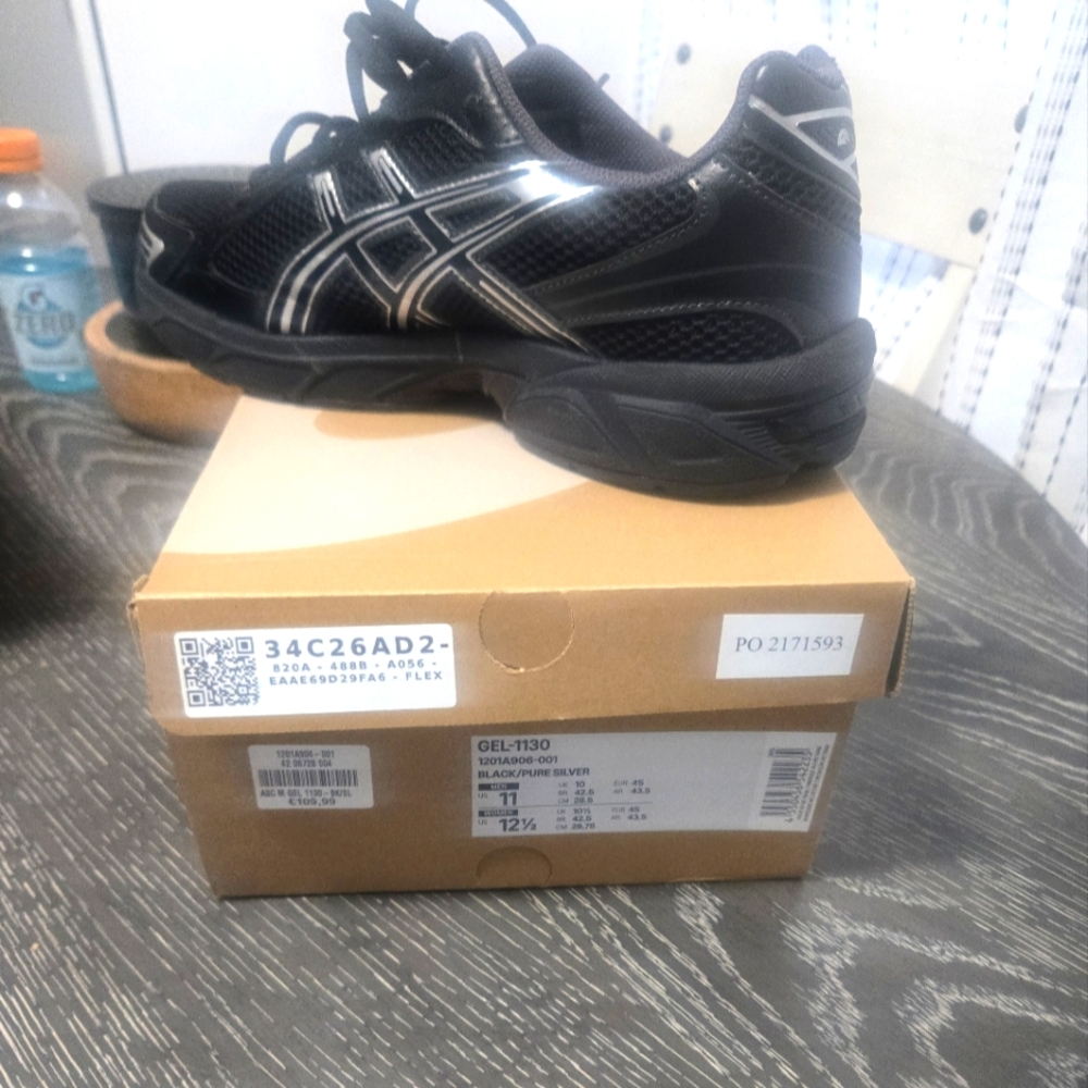 ASICS Men's Black and Silver Gel- 1130